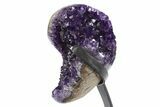 Amethyst Geode With Metal Stand - Uruguay #306918-3